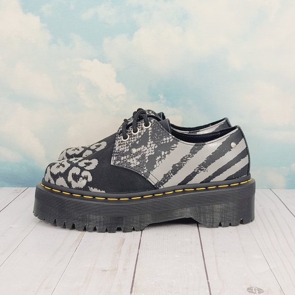 Bnwob!! Dr. Martens 1461 Animal Clash Platform Shoes - Picture 3 of 14